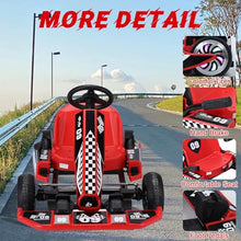 Load image into Gallery viewer, Electric Go Kart for Kids, 36V 350W Motor Drift Kart with 16 MPH Speed, Adjustable Length, Max Load 187lbs