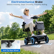 Load image into Gallery viewer, ScootNGo Foldable Mobility Scooter for Seniors & Adults, Airline Approved, Lightweight 4 Wheel Electric Scooter, Portable Travel Scooter with Removable Battery, USB Port & Rearview Mirrors