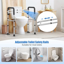 Load image into Gallery viewer, UGarden Upgraded Toilet Safety Rails 380LBS, Stainless Steel Toilet Rail Frame, Adjustable Stand Alone Toilet Support with Non-Slip Grips & Suction Cups,Tool-Free Assembly, Fits for Elderly/Disabled