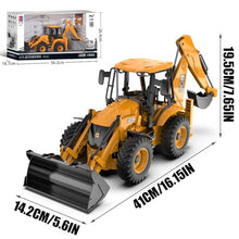 Load image into Gallery viewer, FANXMF RC Backhoe Wheel Loader 2.4G Fully Functional 1/20 Remote Control Excavator Bulldozer Back Hoe Truck Tractor Digger Heavy Duty Construction Vehicle Engineering Trucks