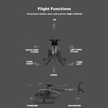 Load image into Gallery viewer, rcxperts YU Xiang F119S MD500 Remote Control Helicopter, 1/16 2.4G 9CH 250-Class 6-Axis Gyro Military RC Helicopter