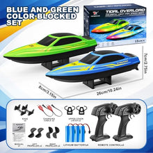 Load image into Gallery viewer, RC Boat 2 Pack Remote Control Boats with 7-Mode Colorful LED Lights, 10 Inch RC Boats