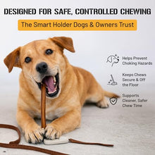 Load image into Gallery viewer, Dog Chits Bully Stick Companion - Safe & Secure Bully Stick Holder - Prevents Choking, Mess-Free & Easy Chewing - Keeps Treat Away from Children - 4ft Tether Included - for Pups and Dogs up to 30 lbs