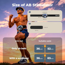 Load image into Gallery viewer, 3 in 1 Wireless Tens Unit Muscle Stimulator for Pain Relief Therapy,Electronic Ab Stimulator Muscle Toner, ABS Belt Home Gym Workout Machine for Abdomen