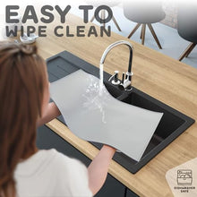Load image into Gallery viewer, PetHappily Dog Food Mat - Raised Edges Dogs Mat for Food and Water Prevent Spill, Waterproof Cat Food Mats Protect Floors, Easy Clean Dog Bowl Mats for Food and Water, Silicone Pet Feeding Placemats