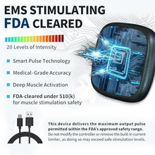 Load image into Gallery viewer, FDA Cleared EMS Belt - Ab Stimulator Belt with 10 Programs for Fat Burning & Muscle Toning - Rechargeable EMS Unit for Men & Women to Sculpt Abs