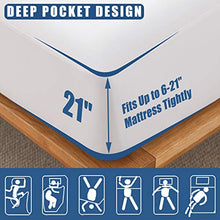 Load image into Gallery viewer, Waterproof Mattress Protector King Size, Breathable Mattress Cover, Fitted Deep Pocket Mattress Pad Cover Stretches up to 21 Inches, Soft Noiseless Bed Cover