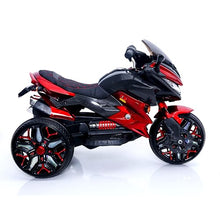 Load image into Gallery viewer, 3-Wheel Ride-On Toy Motorbike with Lighting Wheels, Music Player (Connect with Phone) and Hand Drive (RED-1)