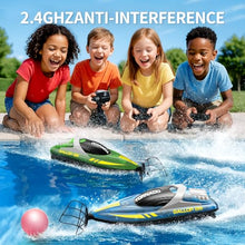 Load image into Gallery viewer, RC Boat 2 Pack Remote Control Boats for Kids & Adults,15KM/H Twin-Screw Waterproof RC Boats