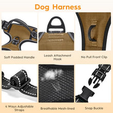 Load image into Gallery viewer, No Pull Dog Harness, No-Choke Soft Padded Reflective Dog Vest Harness with Front Clip & Top Handle, 2 Quick-Release Buckles, Adjustable for Small Medium Large Dogs