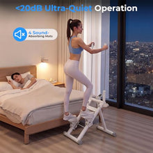 Load image into Gallery viewer, Stair Stepper for Home,Vertical Climber Step Machine with Stable Triangular Frame, 3-Level Resistance & Pedal Adjustment,LCD Monitor, Device Holder, Detachable Handrail, 300 LBS White