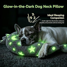 Load image into Gallery viewer, NYXZCMKP Dog Calming Pillow, Glow in The Dark Dog Neck Pillow for Better Sleep, Reduces Anxiety Pillow Pet, Soft Washable Cats Dogs Bed Pillow Gift (Dinosaur-Shaped, Medium)