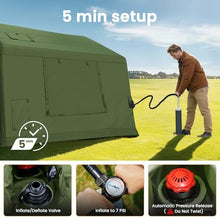 Load image into Gallery viewer, ABORON 4-6 Person Inflatable Camping Tent, Easy Setup Air Tent with Pump