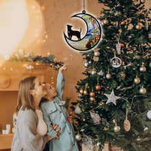 Load image into Gallery viewer, PawSailor Dog Memorial Suncatcher, Memorial Gifts with Sympathy Card & Dog Fur Storage Keychain, Moon Design Gift for Loss of Pet (Coast)