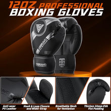 Load image into Gallery viewer, ASBRAVO Punching Bag for Adults, 4ft Heavy Boxing Bag Set with 12 OZ Gloves for MMA Karate Kickboxing Boxing Home Gym Training - Unfilled