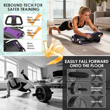 Load image into Gallery viewer, FIAMERMOR 2026 AB Roller Wheel - 4 wheel elbow support abdominal wheel (Purple)