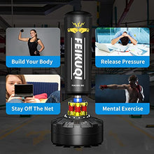 Load image into Gallery viewer, Punching Adult 70in, Feikuqi 205lbs Boxing Bag with Stand , Shock Absorber, Suction Cup Base, Punching, Standing Kickboxing Bag for Home Office Gym (with Gloves)
