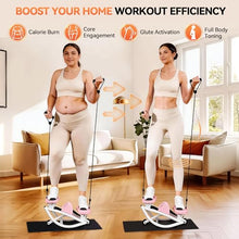 Load image into Gallery viewer, Rock Stepper - Steppers for Exercise at Home, Portable Stepper Side to Side with Digital Display & Resistance Bands, 330 LBS Capacity Full Body Workout Low-Impact Knee-Friendly 3D Stair Stepper - Pink