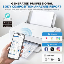 Load image into Gallery viewer, ABLEGRID 8-Electrode Digital Smart Bathroom Scale for Body Weight and Fat Percentage,Full Body Composition Analyzer with Gradient Trends Display,12.2" Platform Handle BMI Weighing Machine,400lb