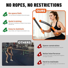 Load image into Gallery viewer, Weighted Ropeless Battle Rope, Heavy Duty Battle Sticks, Portable Fitness Equipment for Home Gym, HIIT, Cardio & Full Body Strength Training for Men & Women (Ropeless Orange)