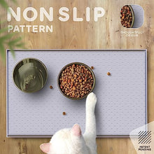 Load image into Gallery viewer, Dog Food Mat - 28x18 Raised Edges Dogs Mat for Food and Water Prevent Spill, Waterproof Cat Food Mats Protect Floors, Easy Clean Dog Bowl Mats for Food and Water, Silicone Pet Feeding Placemats