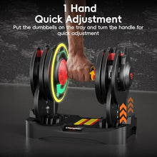 Load image into Gallery viewer, Upgraded Adjustable Dumbbells Set 25 lbs, 9 Weights Dumbbell Set
