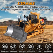 Load image into Gallery viewer, ADTHLIER Remote-Controlled Bulldozer, a 9-Channel Toy Bulldozer