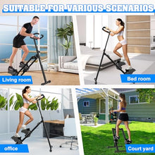 Load image into Gallery viewer, HIKEDIN Stair Stepper Vertical Stair Master with Optional Resistance Bands Adjustable Handlebar & Pedals Climber Exercise Machine for Full-Body Workout, New Version (Black)