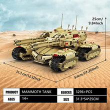 Load image into Gallery viewer, Mould King 20011 Technology MOC Building Block Tank, Rechargeable Military Mammoth Tank