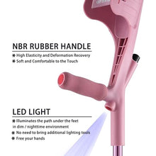 Load image into Gallery viewer, YOKABOZE Forearm Crutches for Adults Foldable Knee Patients Mobility aids for Children and Seniors (Pink Pro)
