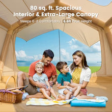 Load image into Gallery viewer, ABORON 4-6 Person Inflatable Camping Tent, Easy Setup Air Tent with Pump