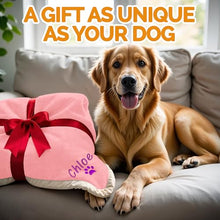 Load image into Gallery viewer, Personalized Pink Dog Blanket with Name - Embroidered Custom Blanket for Dog's Bed, Car, Couch, & More - Waterproof, Soft & Comfortable for Small to Large Dogs - Best Dog Gift