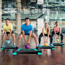Load image into Gallery viewer, Smartxchoices 30'' Aerobics Stepper Workout Step Platform with 4" - 6" - 8" Adjustable Risers, Fitness Exercise Workout -Green