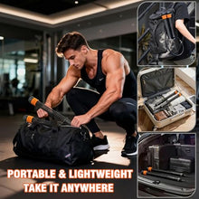 Load image into Gallery viewer, Flexella Ropeless Battle Ropes with Adjustable Weights, Portable Cordless Battle Ropes for Home Gym, HIIT & Low Impact Cardio Workouts, Compact Gym Equipment for Men & Women (Black)