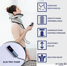 Load image into Gallery viewer, Neck Traction Device by Air Collar - Neck Stretcher - Cervical Traction Device - Neck & Shoulder Pain Relief - Stretcher Collar for Improved Spine Alignment (2nd Generation - Electric) - See Size Chart*