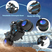Load image into Gallery viewer, RC Motorcycle, Remote Control Motorcycle with RGB Wheels Lights - 360-degree Rotations