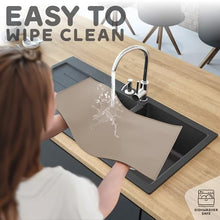 Load image into Gallery viewer, PetHappily Dog Food Mat - Raised Edges Dogs Mat for Food and Water Prevent Spill, Waterproof Cat Food Mats Protect Floors, Easy Clean Dog Bowl Mats for Food and Water, Silicone Pet Food Tray