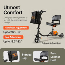 Load image into Gallery viewer, SuperHandy Passport Mobility Scooter for Adults - Foldable, 3 Wheel, Airline Travel Friendly - 6.5 Mile Range, 48V 2Ah Li-Ion Swappable Battery System (1 Li-Ion Battery)