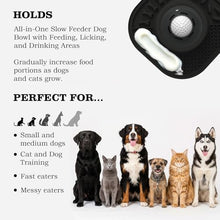Load image into Gallery viewer, JOJDZD Dog Lick Bowl with Interactive Rolling Ball & Slow Feeder, Black