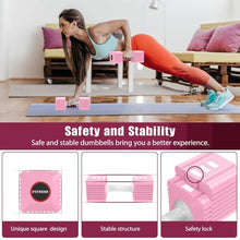 Load image into Gallery viewer, Adjustable Weight Dumbbells Set of 2, 3.4lb/5.7lb/8lb/10.3lb/12.6lb Each Hand Weight Sets for Women/Men, Adjustable Dumbbells Set for Home Gym Fitness Workout Strength Training