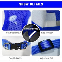 Load image into Gallery viewer, FEimaX Dog Harness and Leash Set for Walking, Soft Mesh Adjustable Easy Control Lightweight Cat Vest Harnesses with Reflective Strips, Escape Proof Small Dogs Cats Vests (Blue, Small)