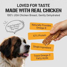 Load image into Gallery viewer, Dog Chits Chicken Breast Tenders for Dogs - 100% USA Chicken - High-Protein Natural Dog Treats - Naturally Provides Omega-6 & Trace Omega-3 Fatty Acids - No Glycerin - For Training & All Breeds - 6 oz