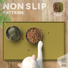 Load image into Gallery viewer, Dog Food Mat - 24x15 Raised Edges Dogs Mat for Food and Water Prevent Spill, Waterproof Cat Food Mats Protect Floors, Easy Clean Dog Bowl Mats for Food and Water, Silicone Pet Feeding Placemats