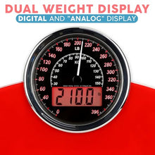 Load image into Gallery viewer, Thick Tempered Glass - Extra Large Display - Easy to Read Digital Bathroom Scale - New - Red
