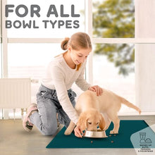 Load image into Gallery viewer, Dog Food Mat - 24x15 Raised Edges Dogs Mat for Food and Water Prevent Spill, Waterproof Cat Food Mats Protect Floors, Easy Clean Dog Bowl Mats for Food and Water, Silicone Pet Feeding Placemats