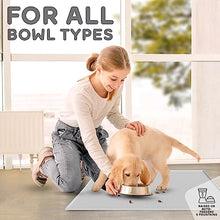 Load image into Gallery viewer, PetHappily Dog Food Mat - Raised Edges Dogs Mat for Food and Water Prevent Spill, Waterproof Cat Food Mats Protect Floors, Easy Clean Dog Bowl Mats for Food and Water, Silicone Pet Food Tray