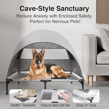 Load image into Gallery viewer, Elevated Outdoor Dog Bed with Canopy – Cooling Camping Tent, Removable Shade, Off-Ground Cot, Medium