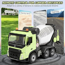 Load image into Gallery viewer, Double E Volvo FMX 1:20 RC Cement Mixer Truck - 360° Rotating Drum + 7 Realistic Sounds & LED Lights
