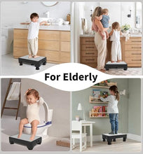 Load image into Gallery viewer, LIFTOZA 5-Level Adjustable Step Stool, 700 LBS Capacity Safety Bed Step for Seniors, Exercise Setp Platform, Portable Stair Assist for Elderly, Wide Step up for Kitchen, Car, Bedside & Shower, White
