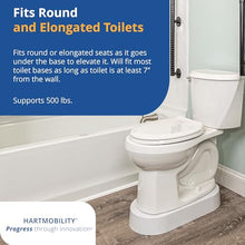 Load image into Gallery viewer, Toilevator Toilet Riser - 3.5" High Toilet Riser Base for Handicap and Elderly, Extra Tall Toilet Seat Elevator, 500 lb Capacity, Easy Install Toilet Seat Riser, Compatible with Standard Toilets